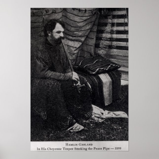 Póster Hamlin Garland en su Cheyenne Teepee Smoe (Frente)