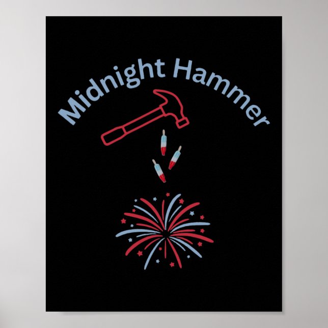 Póster Hammer And Fireworks Operation Midnight Hammer Tru (Frente)