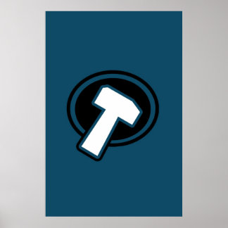 Póster Hammer azul - Poster