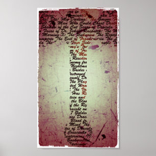 Póster Hammer Films Poster de martillo es rojo, negro, se