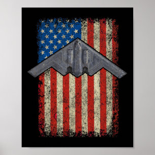 Póster Hammer Time Stealth B-2 Aeronave Militar Medianoch