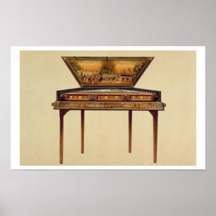 Póster Hammered dulcimer in a painted soundbox, 18th cent