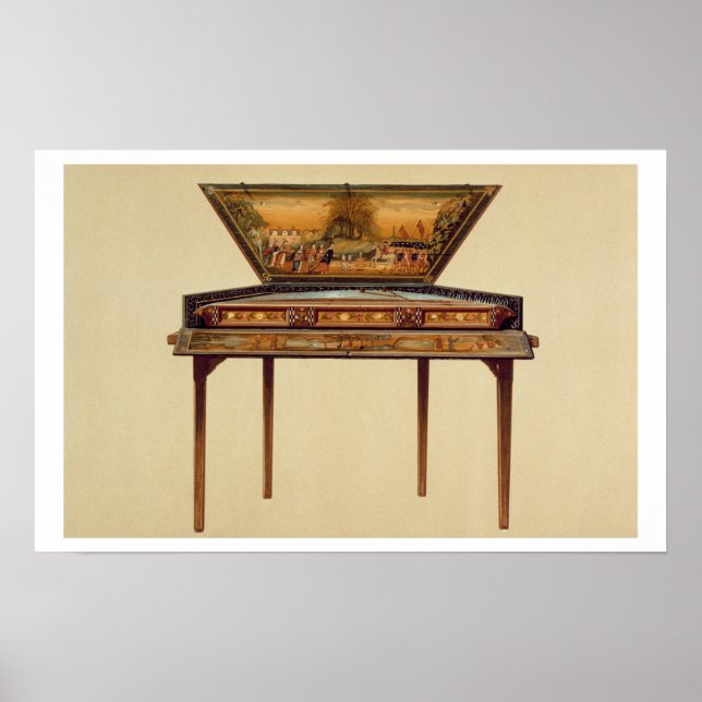 Póster Hammered dulcimer in a painted soundbox, 18th cent (Frente)