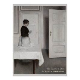 Póster Hammershøi Ida que lee una letra CC0695