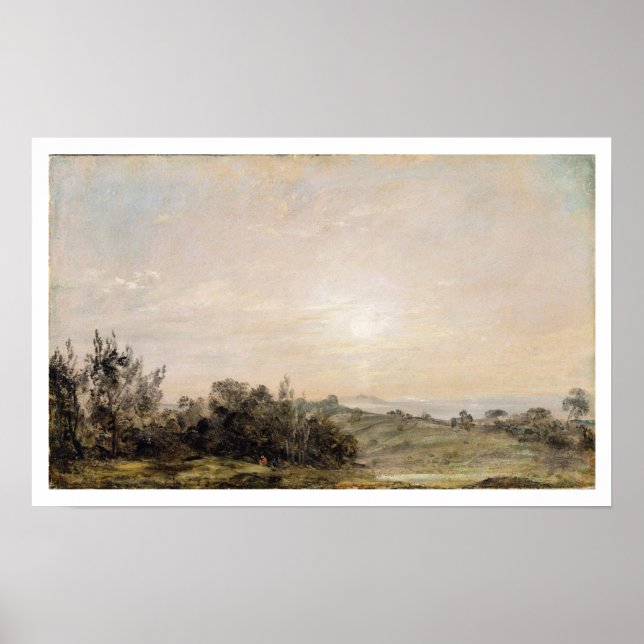 Póster Hampstead Heath, mirando hacia Harrow, 1821-22 ( (Frente)