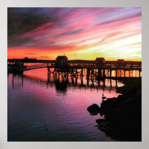 Póster Hampton Beach Sunset