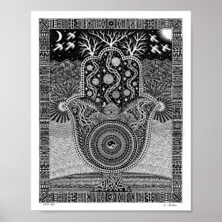 Póster Hamsa Hand