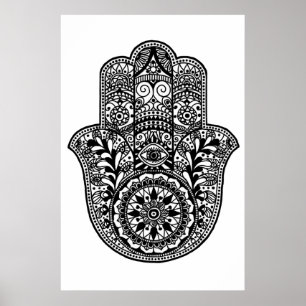 Póster Hamsa Hand Print