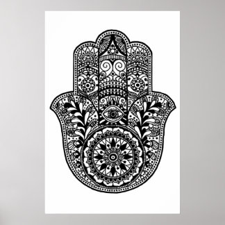 Póster Hamsa Hand Print
