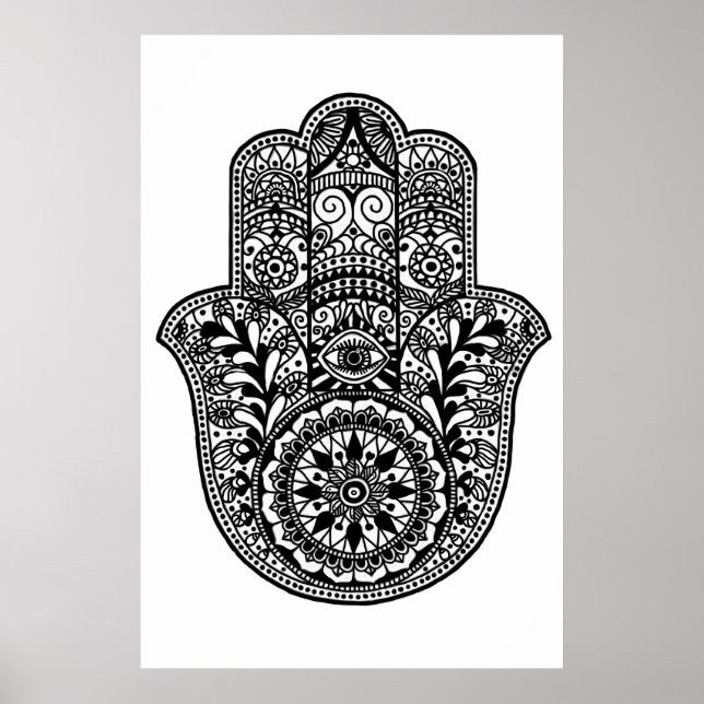 Póster Hamsa Hand Print (Frente)