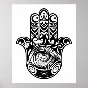 Póster Hamsa Hand Zendoodle 2