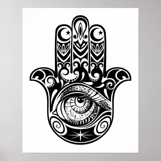 Póster Hamsa Hand Zendoodle 2 (Frente)
