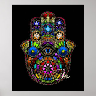 Póster Hamsa Poster Black