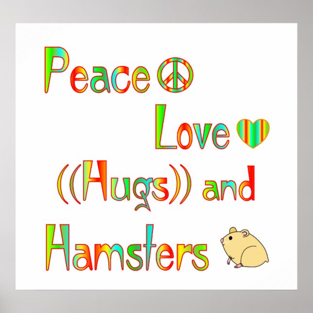 Póster Hamster Hugs (Frente)