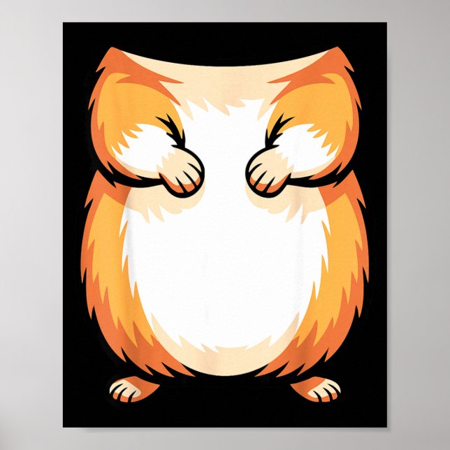 Póster Hamster Shirt Adult Kids Men Women Brown Hamster C (Frente)