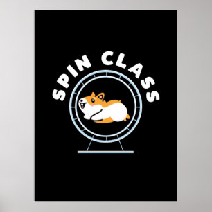 Póster Hamster Spin Class