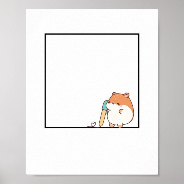 Póster Hámster, tema de hámster lindo (Frente)