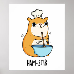 Póster Hamstir Funny Chef Hamster Pun