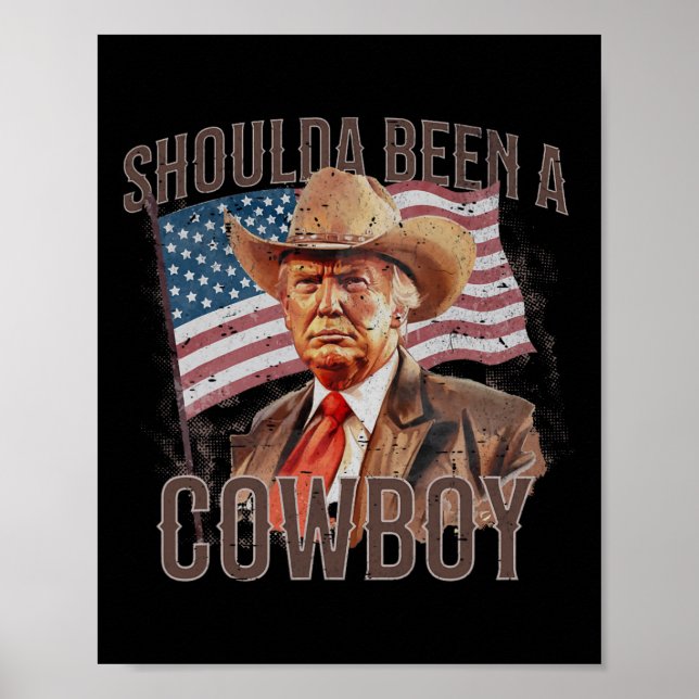 Póster Han Sido Vaqueros Trump 2024 4 De Julio Bandera Es (Frente)
