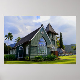Póster Hanalei, Hawái, Iglesia