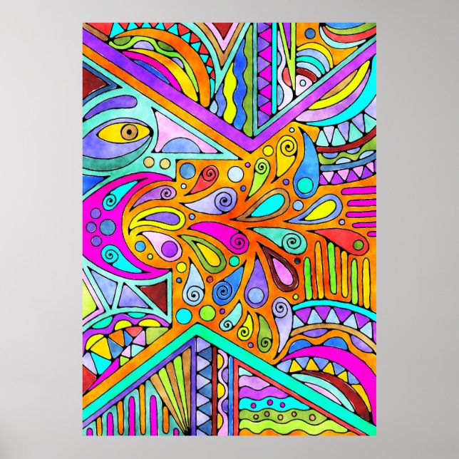 Póster Hand Drawn By EDDArt - Blah Blah Blah 1 (Frente)