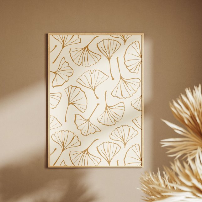 Póster Hand Drawn Ginkgo Japanese Boho Japandi Botanical (Subido por el creador)