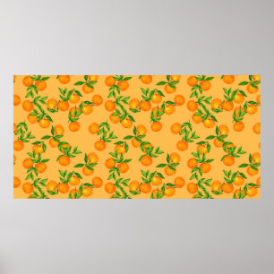 Póster Hand drawn seamless background pattern inspired by