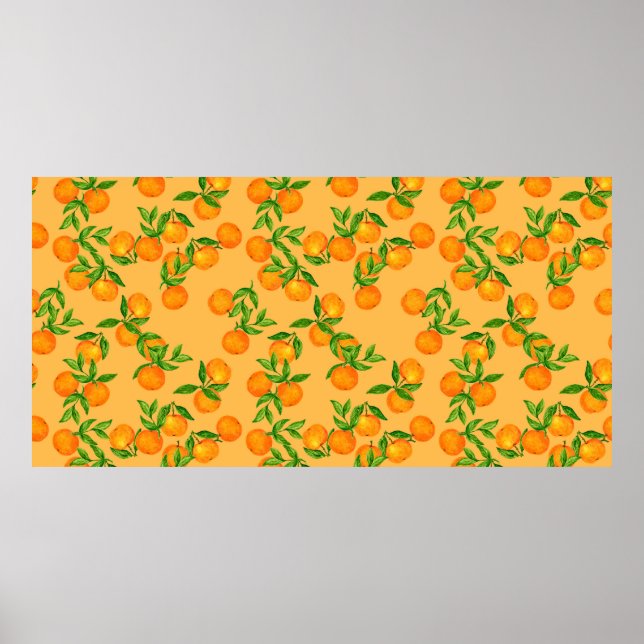 Póster Hand drawn seamless background pattern inspired by (Frente)