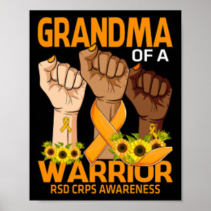 Póster Hand Grandma Of A Warrior RSD CRPS Awareness Sunfl