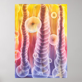 Póster Hand Painted Abstract Fantasy Artwork