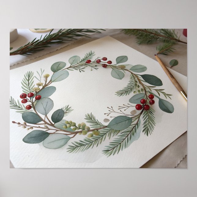 Póster Hand-Painted Botanical (Frente)