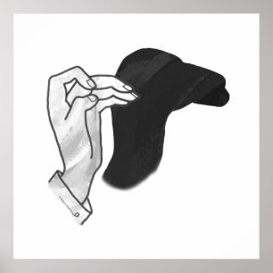 Póster Hand Silhouette Camel