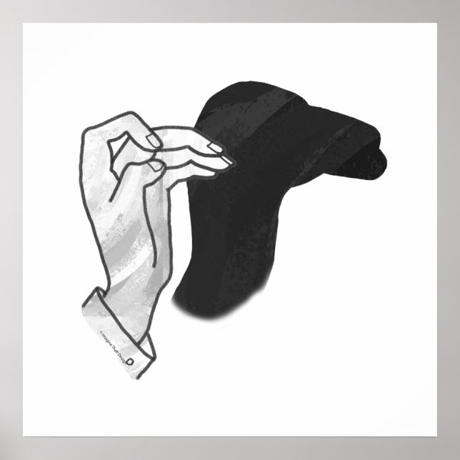 Póster Hand Silhouette Camel (Frente)