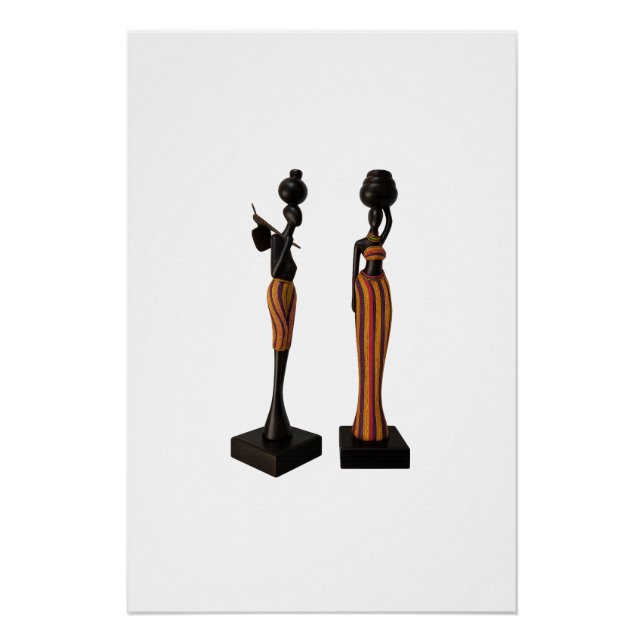 Póster Handcrafted African Figurines Wall Art (Anverso)