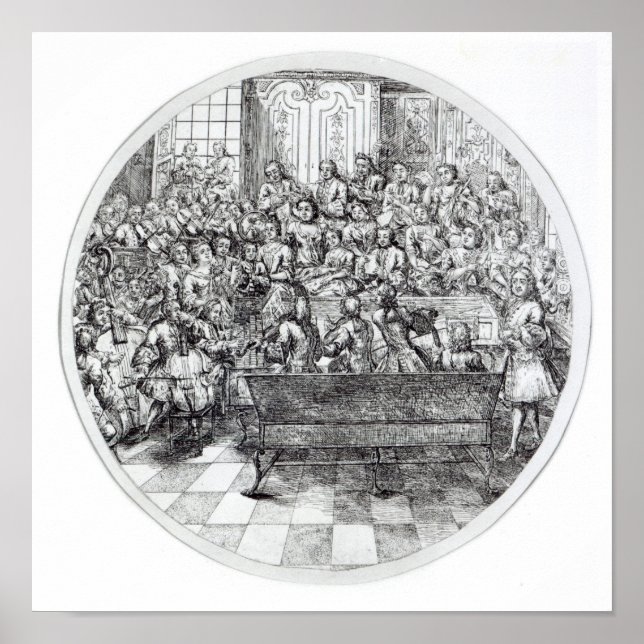 Póster Handel dirigiendo un oratorio, c.1740 (Frente)