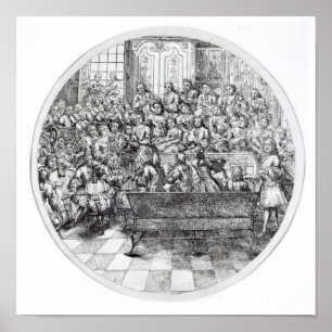 Póster Handel que conduce un oratorio, c.1740