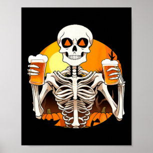 Póster Hands Beer Funny Bebiendo Halloween Mujeres