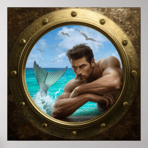 Póster Handsome Merman Poster