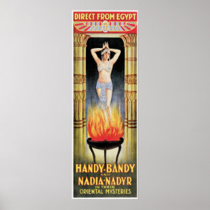 Póster Handy Bandy y Nadia Nadyr Vintage Magic Act
