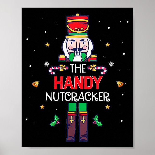 Póster Handy Nutcracker Funny Christmas Family Matching O (Frente)