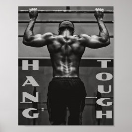Póster Hang Tough Must Man Workout Gym