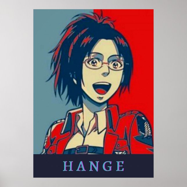 Póster Hange Zoe Attack On Titan Retro (Frente)