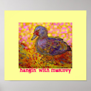 Póster hangin con muscovy