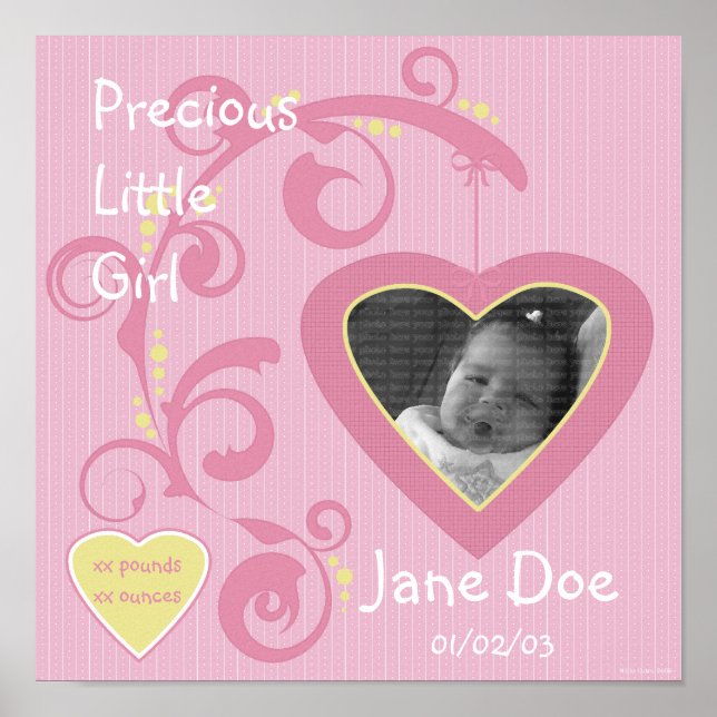 Póster Hanging Heart Girl Scrapbook Page (Frente)