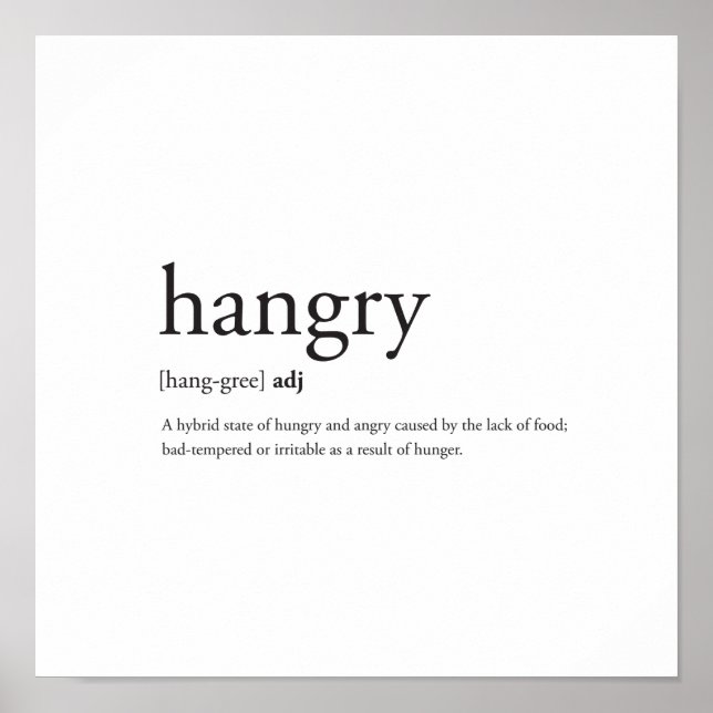 Póster Hangry (Frente)