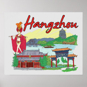 Póster Hangzhou, China Travel