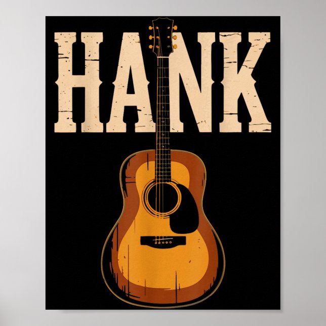 Póster Hank Folk Style Line Dancing Western Country Music (Frente)
