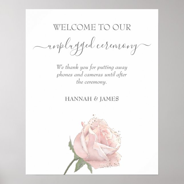 Póster Hannah | Rótulo de la ceremonia Boda desconectada (Frente)