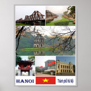 Póster Hanoi - Mosaico - Vietnam -