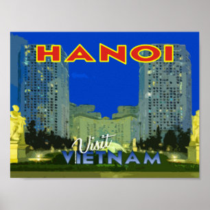 Póster Hanoi, Vietnam, poster de la serie Visita...